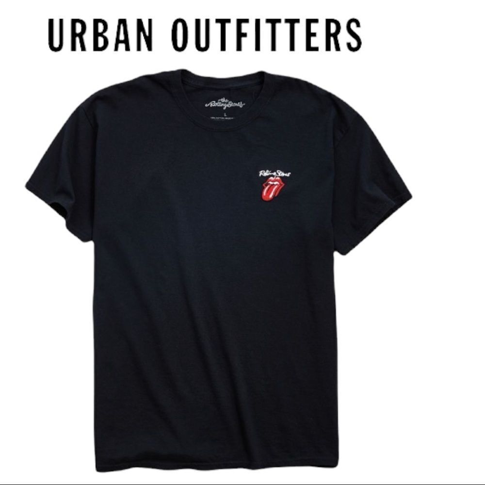 NEW Rolling Stones Urban Outfitters UO Embroidered Logo Tee Shirt T-Shirt M L
